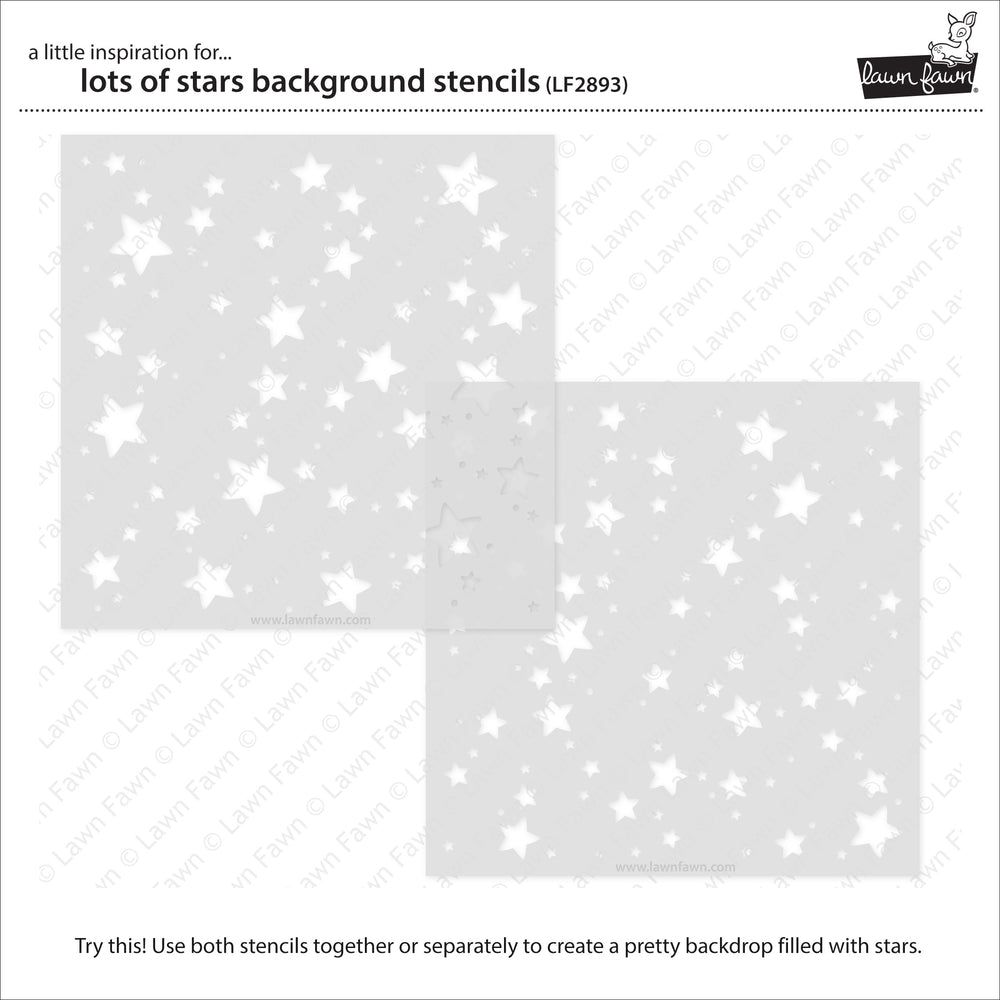 Lawn Fawn LF2893 - Lots Of Stars Background Stencils