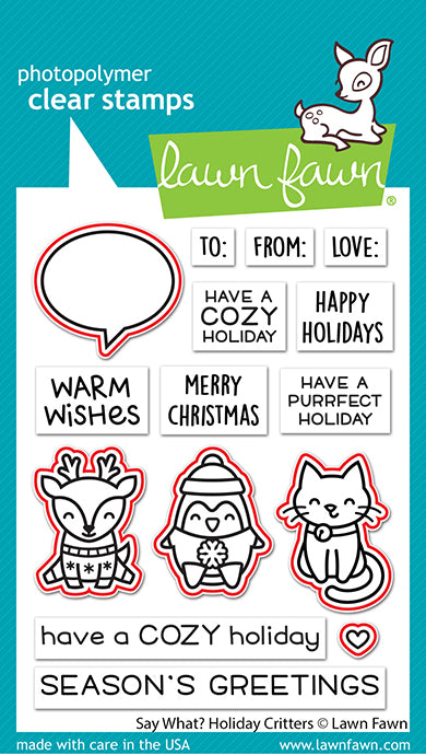 Lawn Fawn LF2952 Say What? Holiday Critters - Lawn Cuts