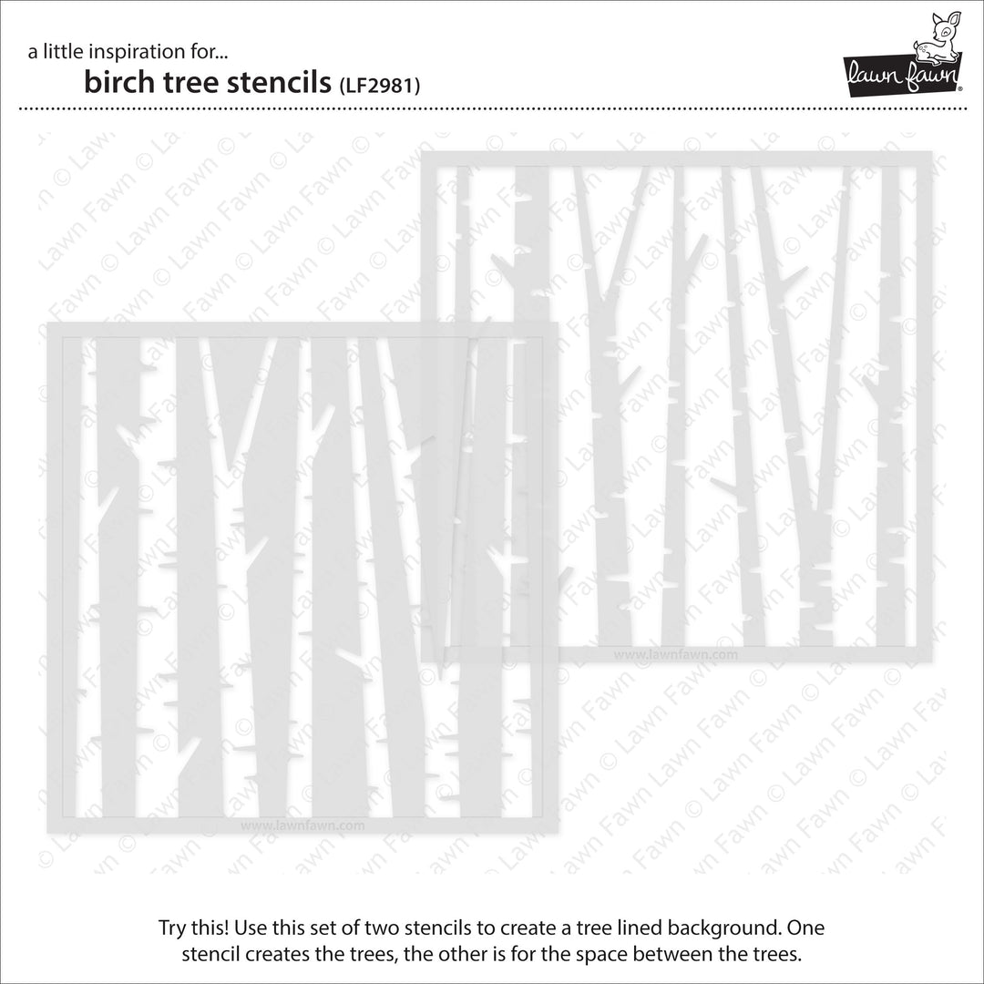 LF2981 Birch Tree Stencils