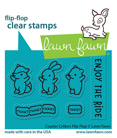 Lawn Fawn LF3075 Coaster Critters Flip Flop - Spring 2023 release