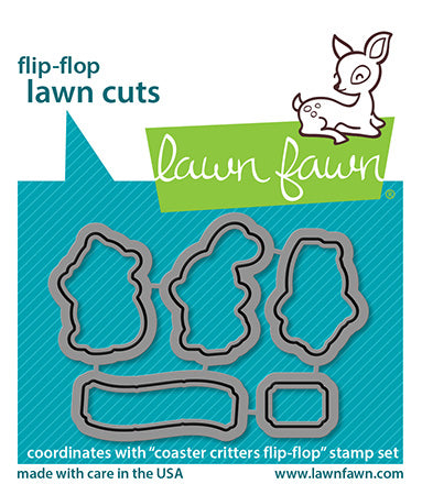 Lawn Fawn LF3076 Coaster Critters Flip Flop Lawn Cuts - Spring 2023 release