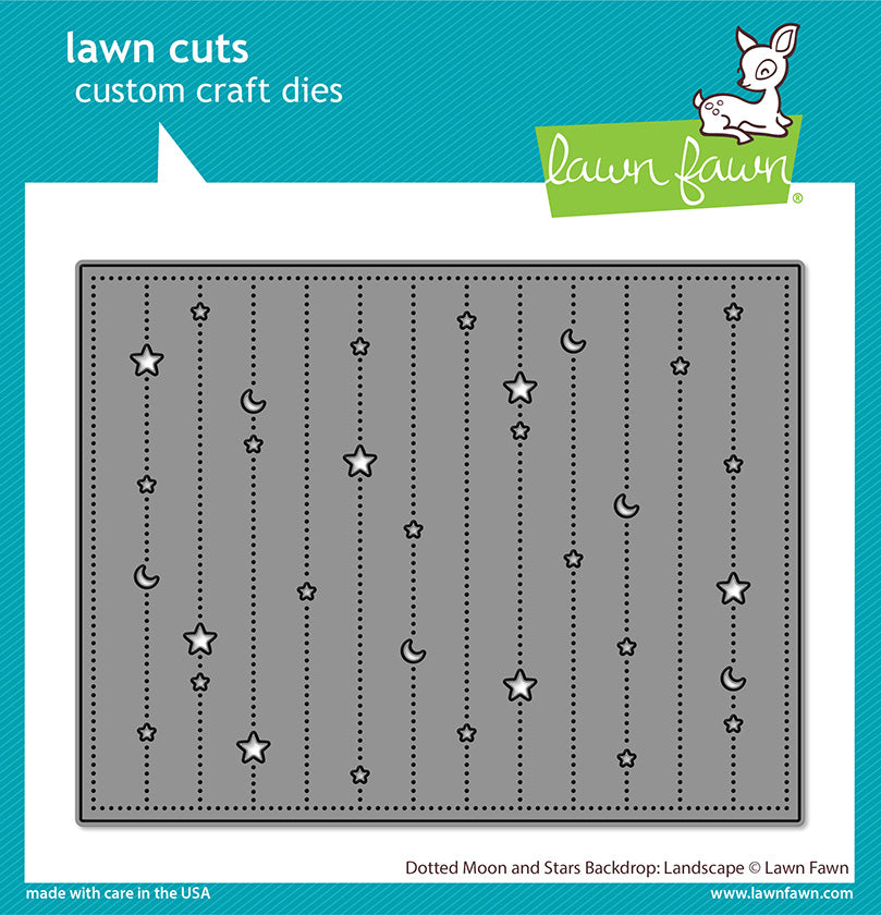 Lawn Fawn LF3105 Dotted Moon And Stars Backdrop Landscape - Spring 2023 release