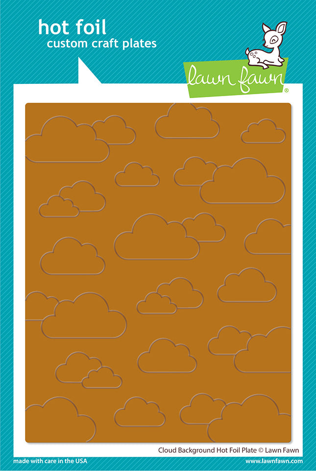 Lawn Fawn LF3108 Cloud Background Hot Foil Plate - Spring 2023 release