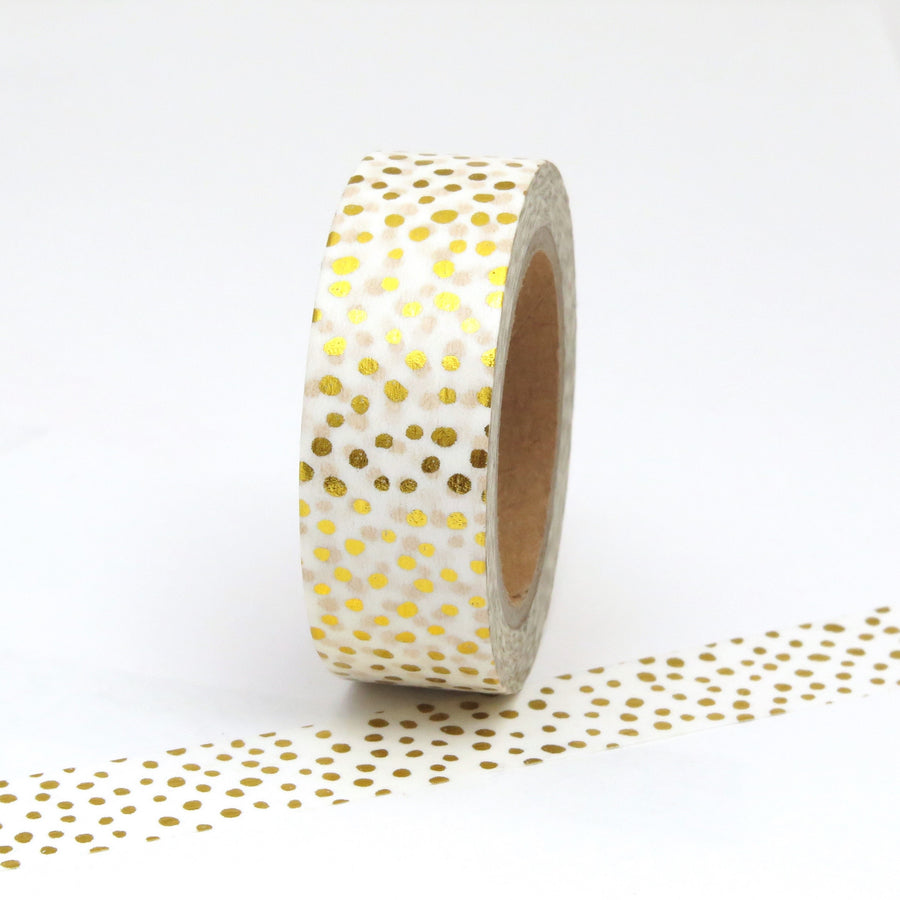 Washi Tape, Gold Foil, Polka Dots