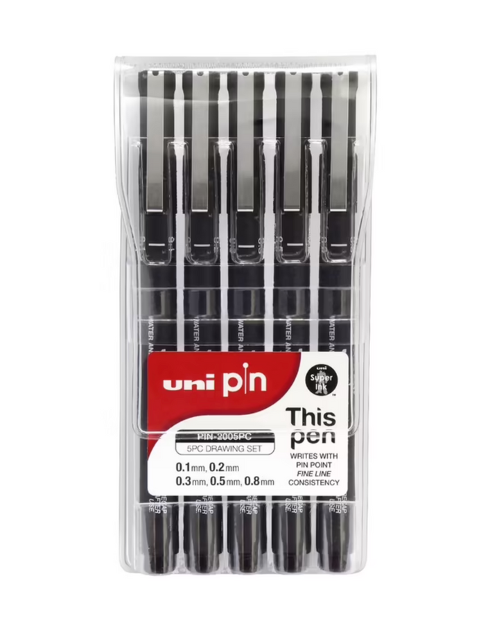 Uni Pin Fineline 5 Piece Set
