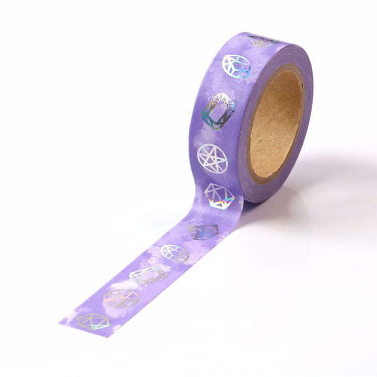 Purple Holographic Gem  Washi Tape