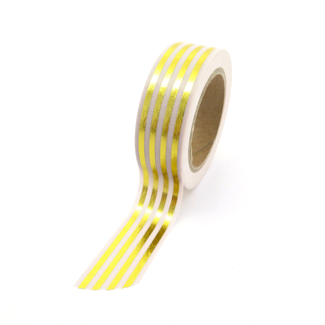 Washi Tape, Gold Foil, Stripes