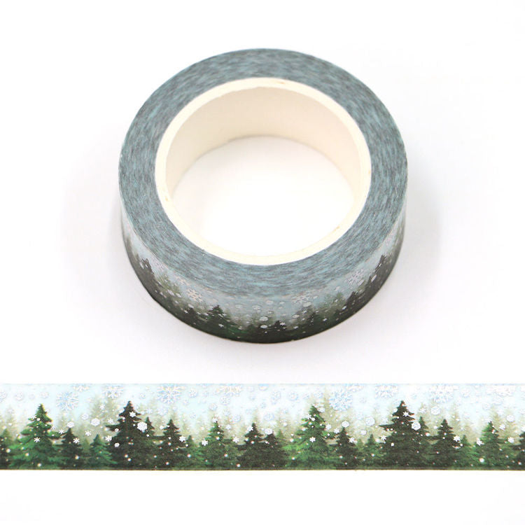 Washi Tape - Christmas Forest - Holographic Snowstorm