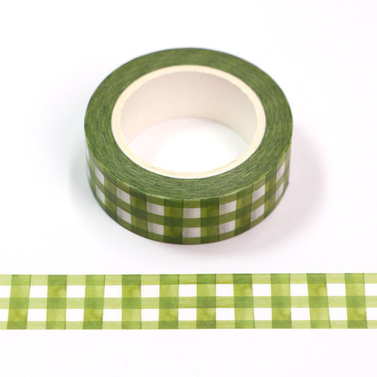 Washi Tape - Green Gingham