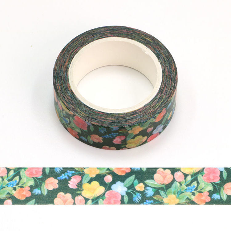 Washi Tape - Green Bright Floral
