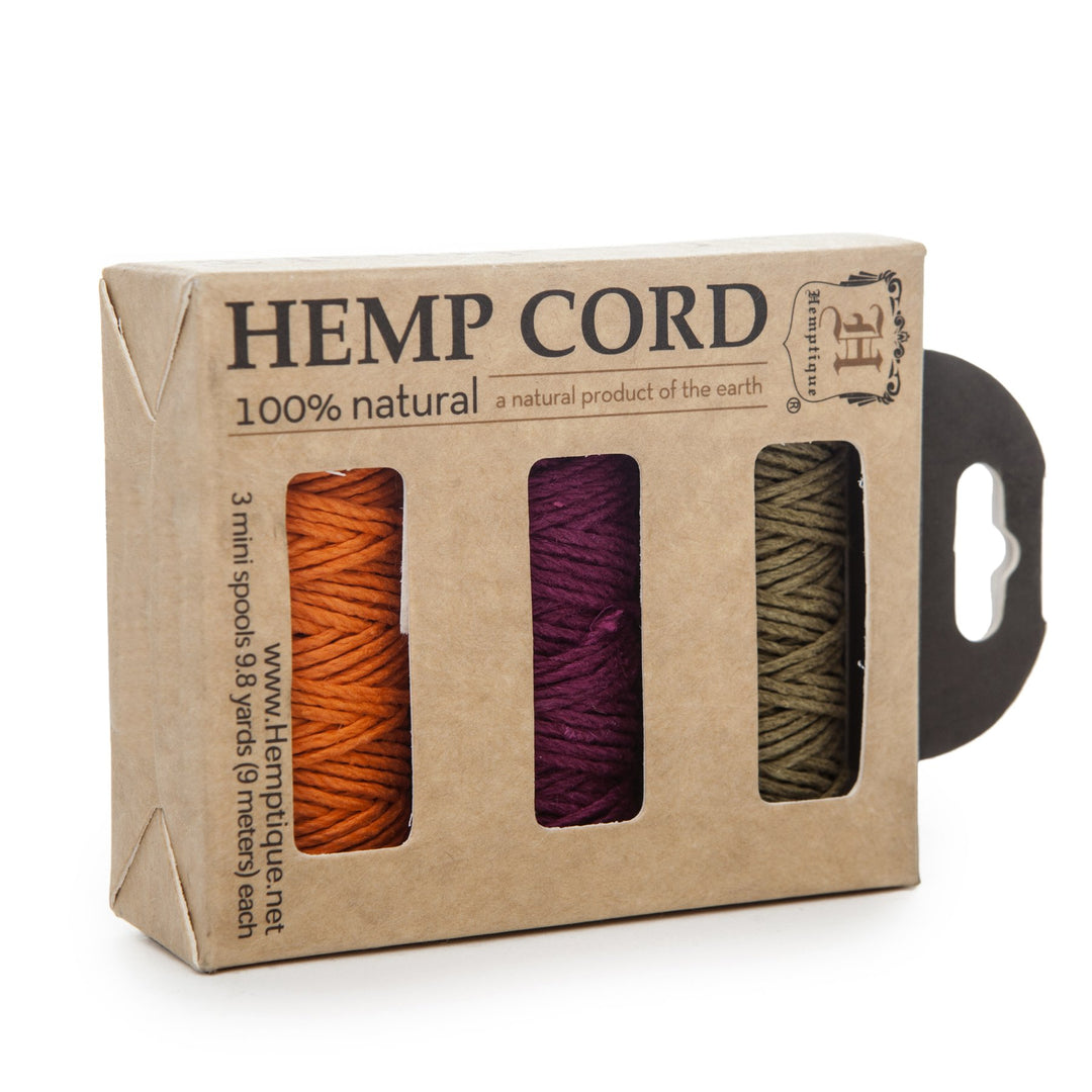 Hemptique Boxed Hemp Macrame Cord Mini Spools #20 - Oregon