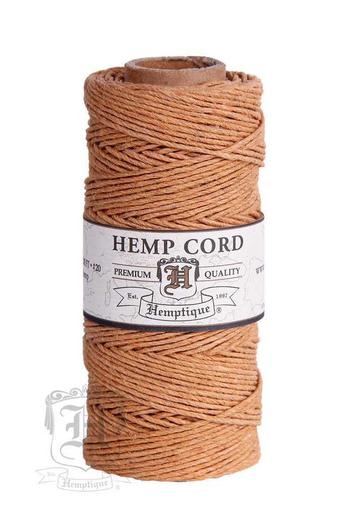 Hemptique Hemp Macrame Cord Spool #20 - Cappucinno