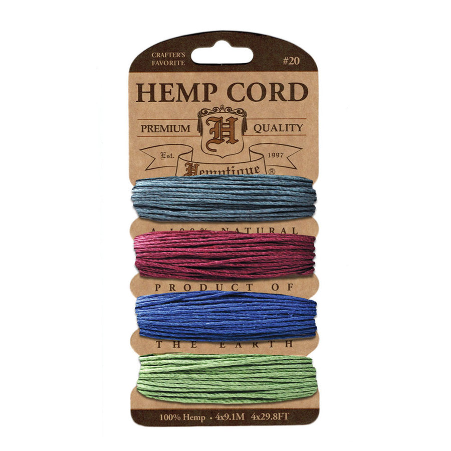 Hemptique Hemp Macrame Cord Card - Earthy Pastel 