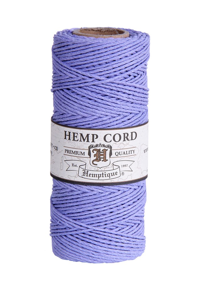 Hemptique Hemp Macrame Cord Spool #20 - French Blue