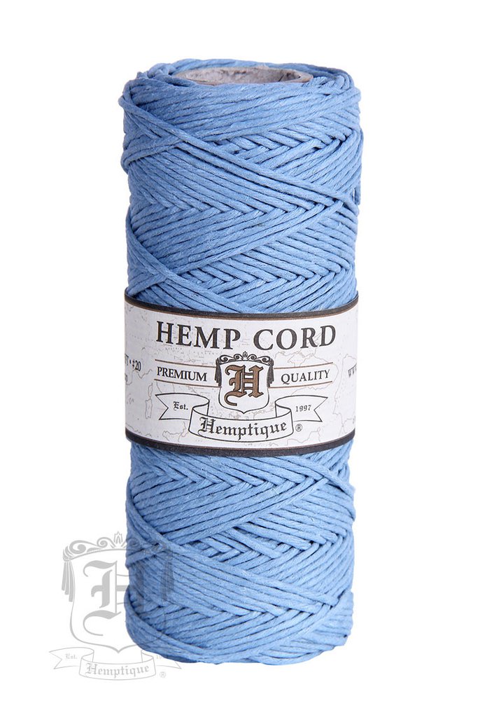 Hemptique Hemp Macrame Cord Spool #20 - Light Blue