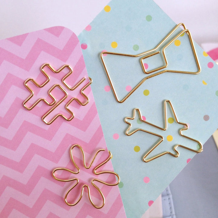 Gold Planner Paper Clips