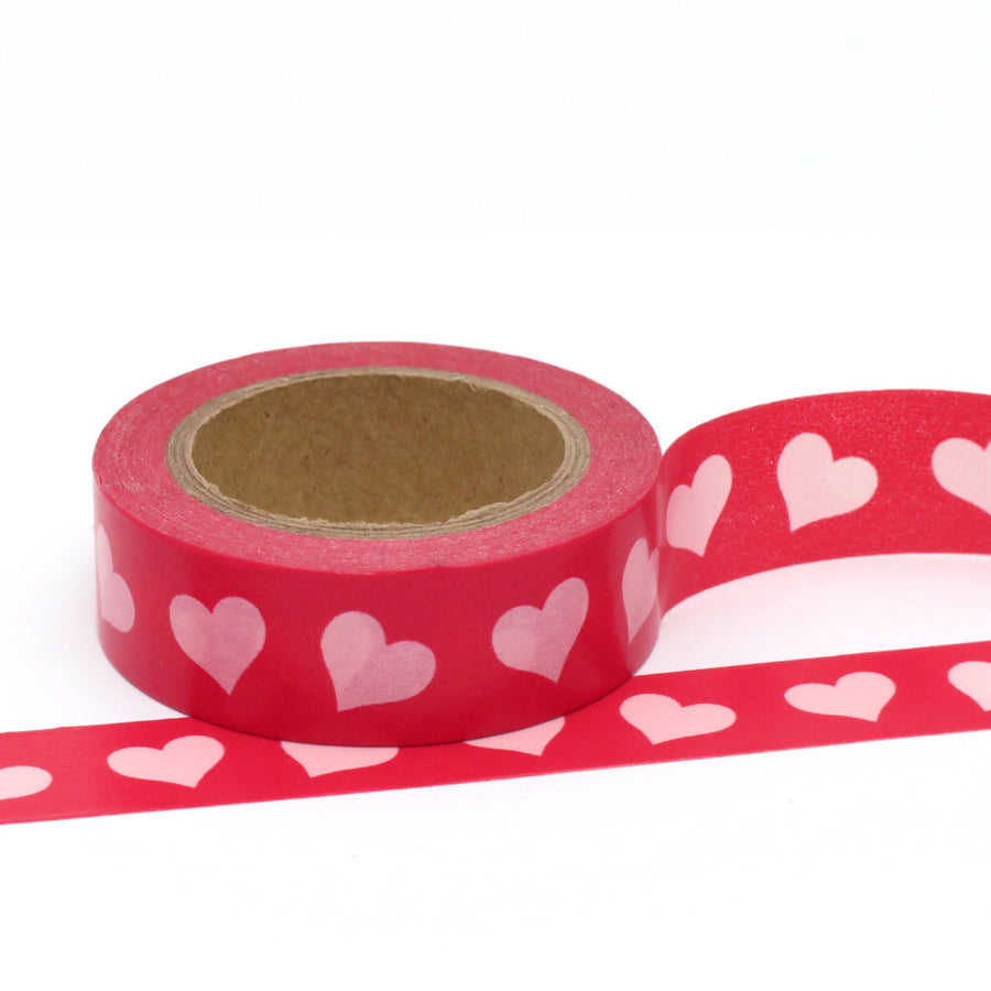 Washi Tape, Valentine Hearts, Red
