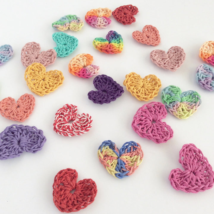  Crocheted Hearts with Hemptique Hemp Macrame Cord #20