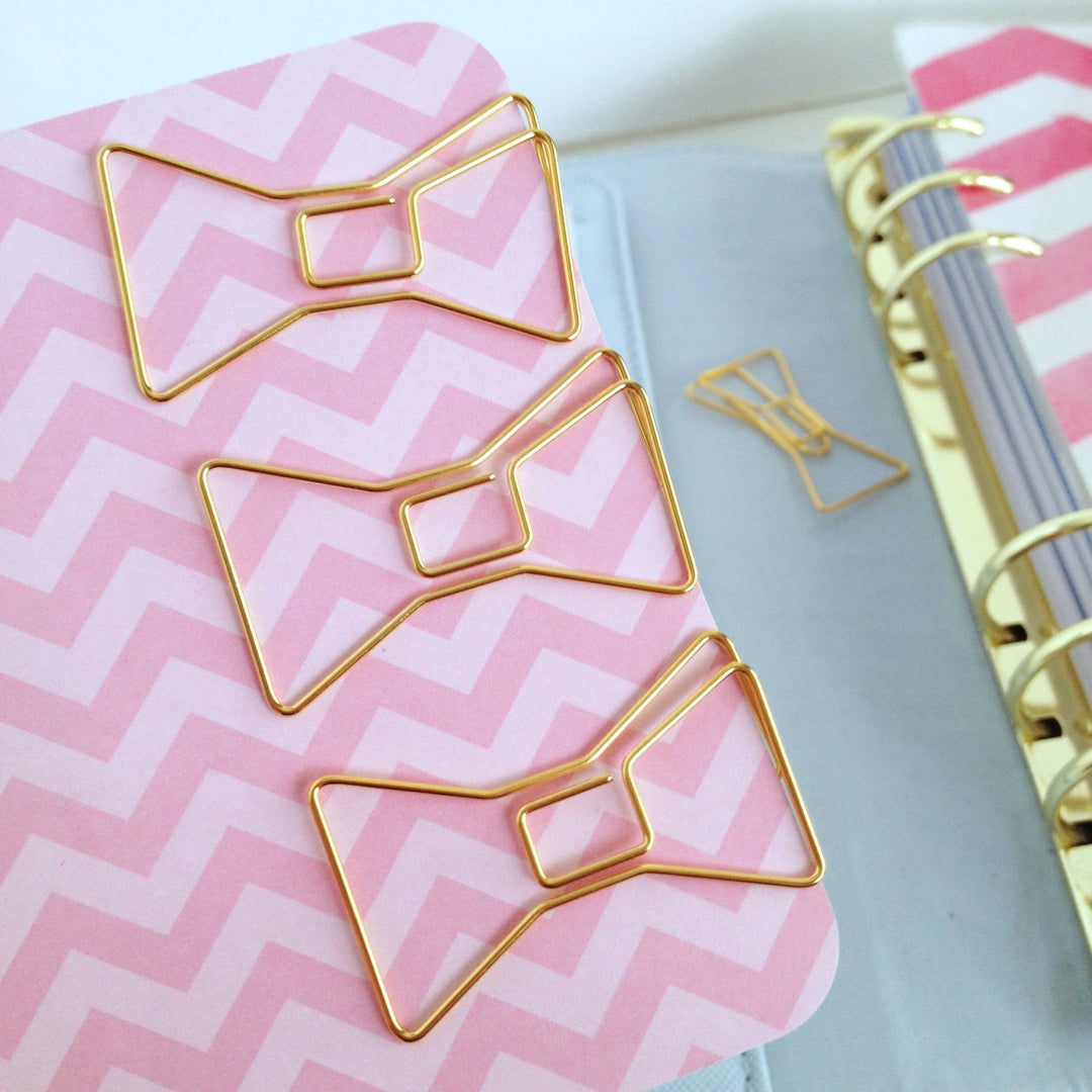 Gold Bow Clips