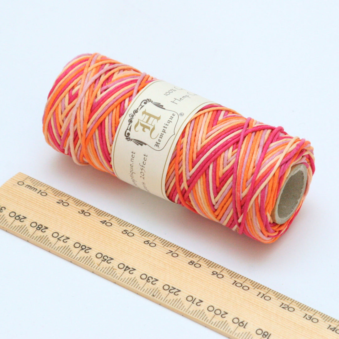 Hemp Cord Spool Variegated #20 - Red Bakers