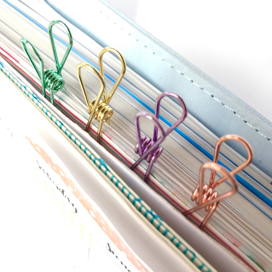 Flat Planner Clips Planner Clips Spring Set of 5 – Hobby Hoppers