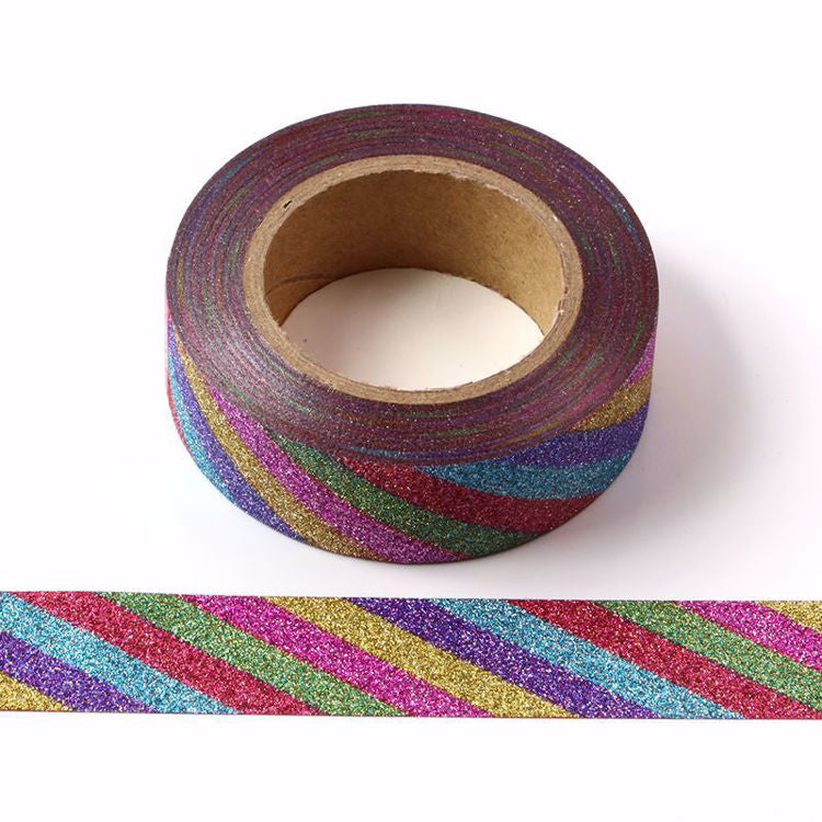 Glitter Tape - Rainbow Stripe
