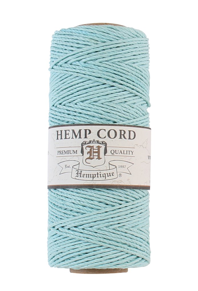 Hemptique Hemp Macrame Cord Spool #20 - Sea Foam Green