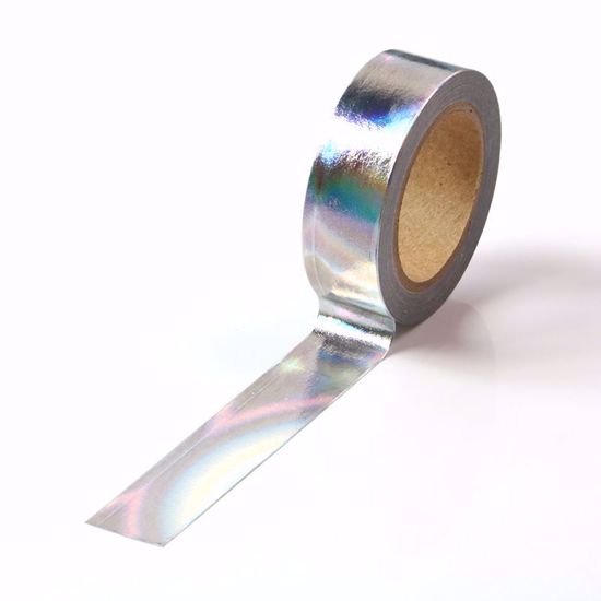 Washi Tape, Holographic Silver