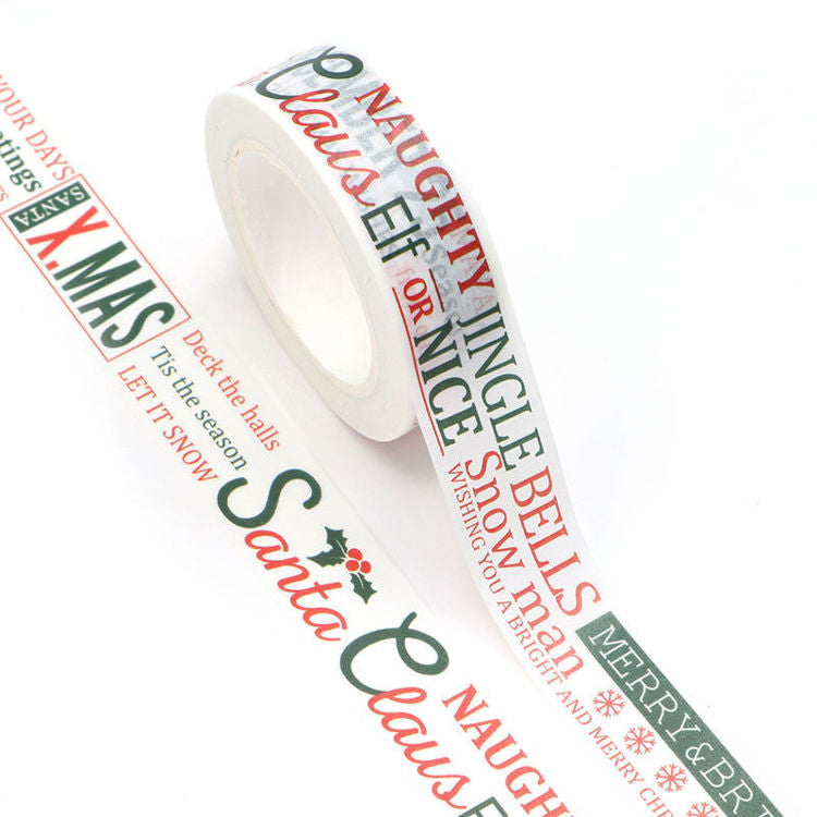 Washi Tape Christmas Lettering