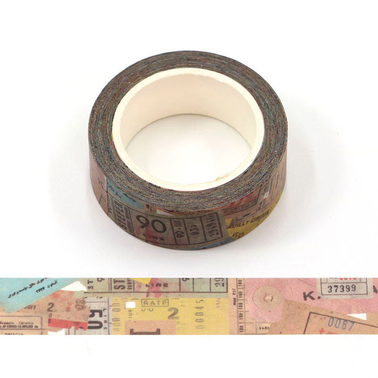 Vintage Washi Tape, Travel tickets